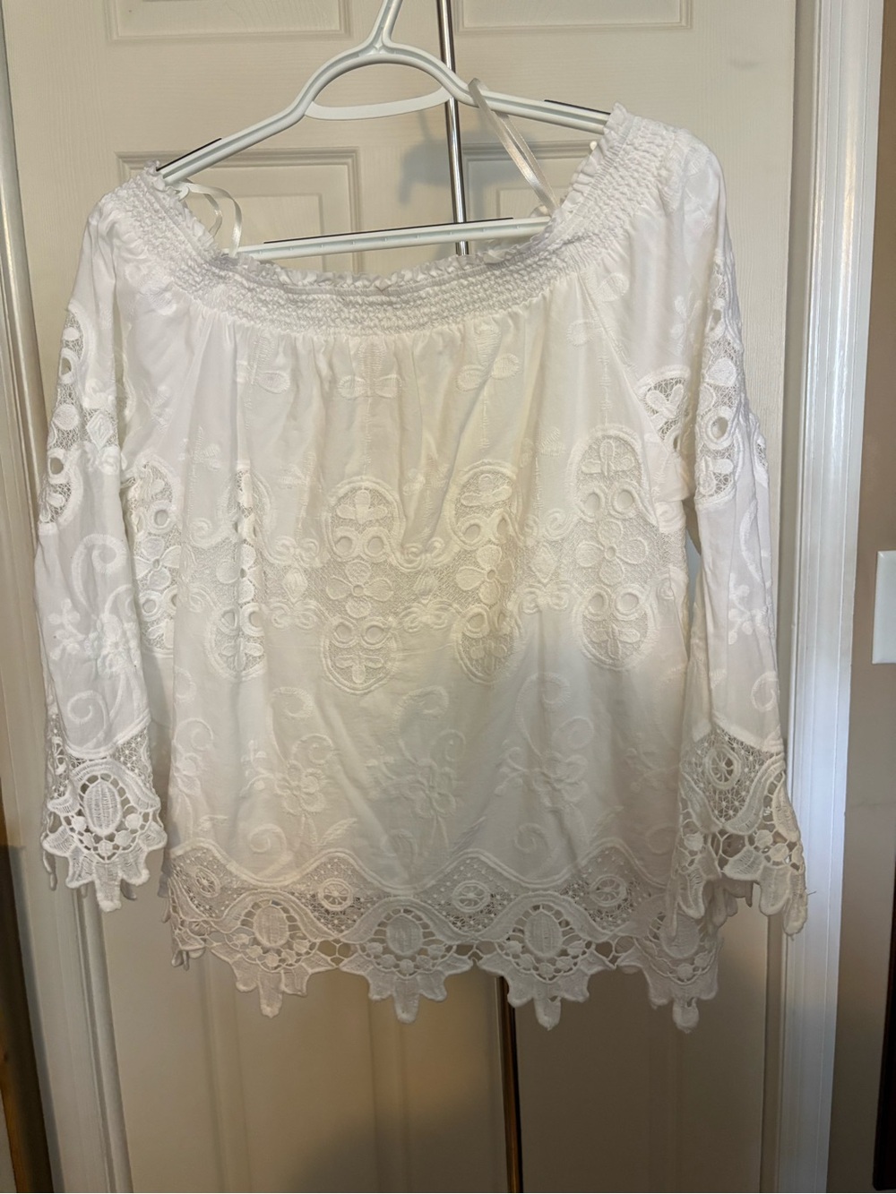 Off the Shoulder Lace Top